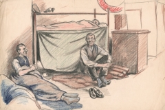 Londoners shelter overnight in the Underground stations.