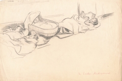 London Underground. Sleeping infants